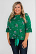 Life In A Fairytale Floral Top- Enchanted Green