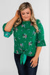 Life In A Fairytale Floral Top- Enchanted Green