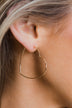 Gold Hoop Heart Earrings