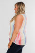 Walking On Sunshine Tie Tank Top- Rainbow