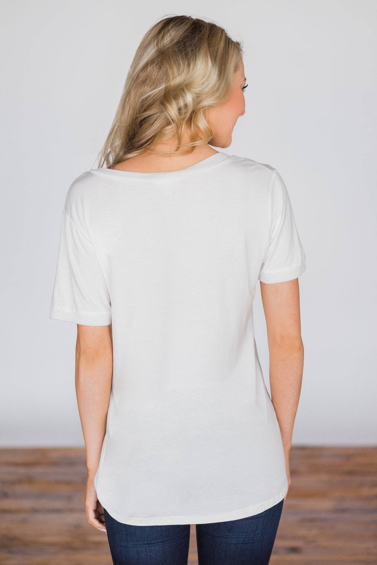 Unconditional Love Pocket Top- White