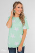 My Wish Tonight Open Back Twisted Knot Top- Mint