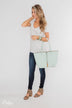 Reversible Tote- Mint/Gold