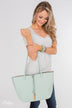 Reversible Tote- Mint/Gold