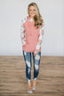 Ampersand Ave. Double Hooded Sweatshirt ~ Ivory Floral