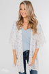 Light Spring Breeze Floral Kimono- Ivory