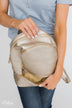 Zipper Detail Backpack- Rose Gold