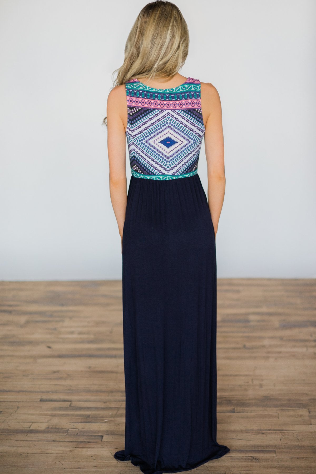 Looking for Love Navy Maxi Dress