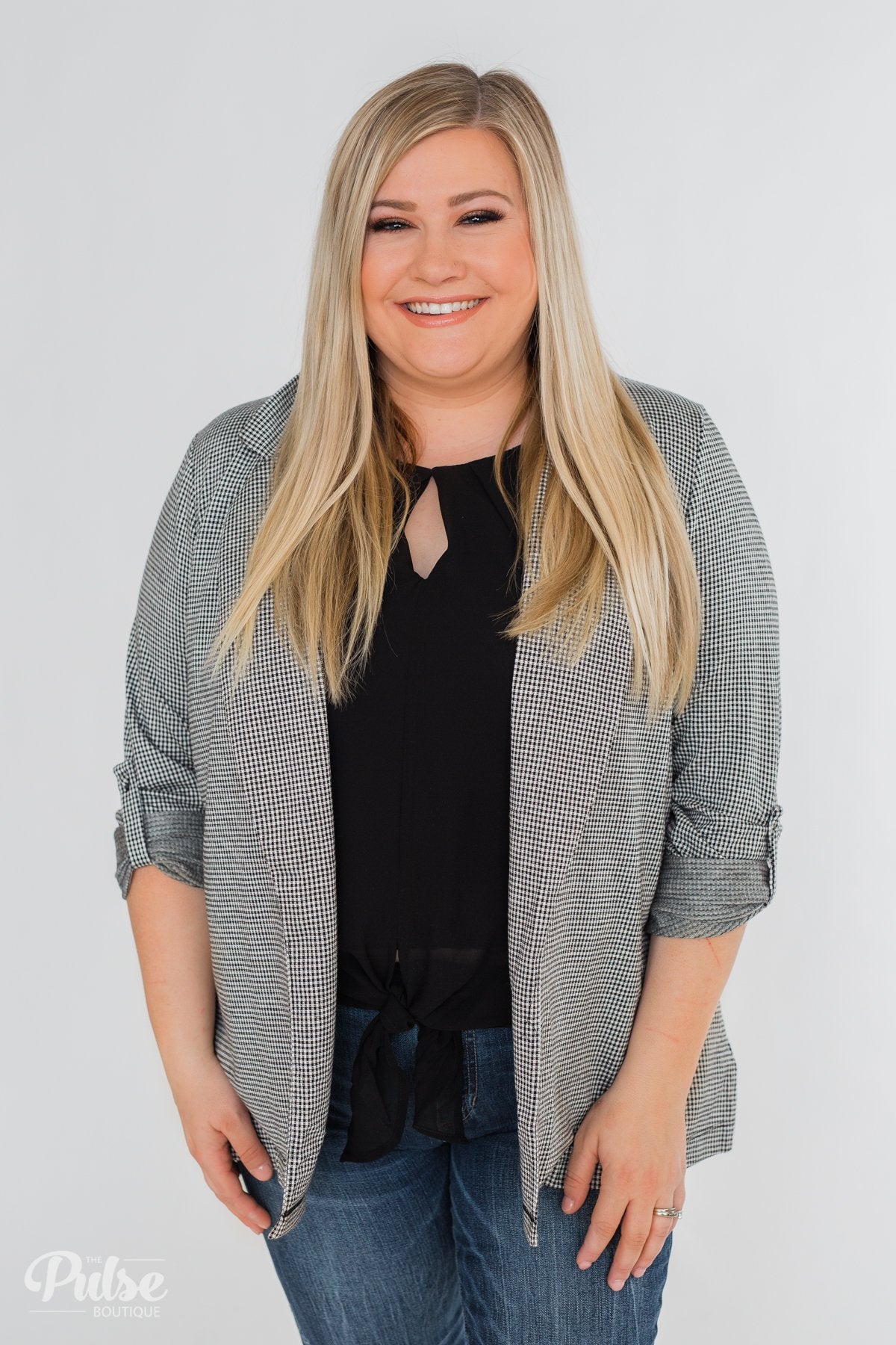 Back to Business Long Sleeve Blazer- Black