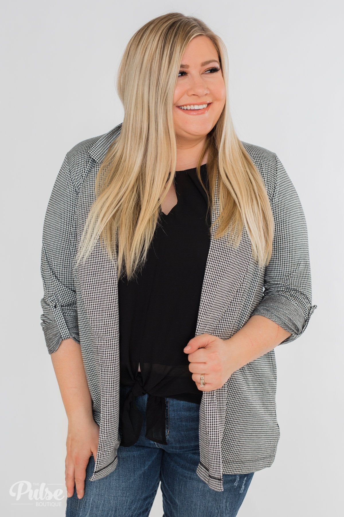 Back to Business Long Sleeve Blazer- Black