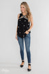 Lovely Nights Criss Cross Tank Top- Black