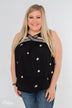 Lovely Nights Criss Cross Tank Top- Black