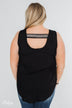 Lovely Nights Criss Cross Tank Top- Black