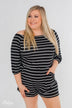 Anything For You Off The Shoulder Romper- Black