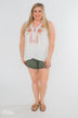Beauty Remarks Embroider Tank Top- White