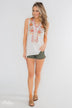Beauty Remarks Embroider Tank Top- White