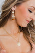 Layered Tassel Gold Earrings- Cream, Taupe, Orange