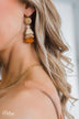 Layered Tassel Gold Earrings- Cream, Taupe, Orange