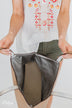 Take Me Anywhere Reversible Tote - Light Beige/Silver