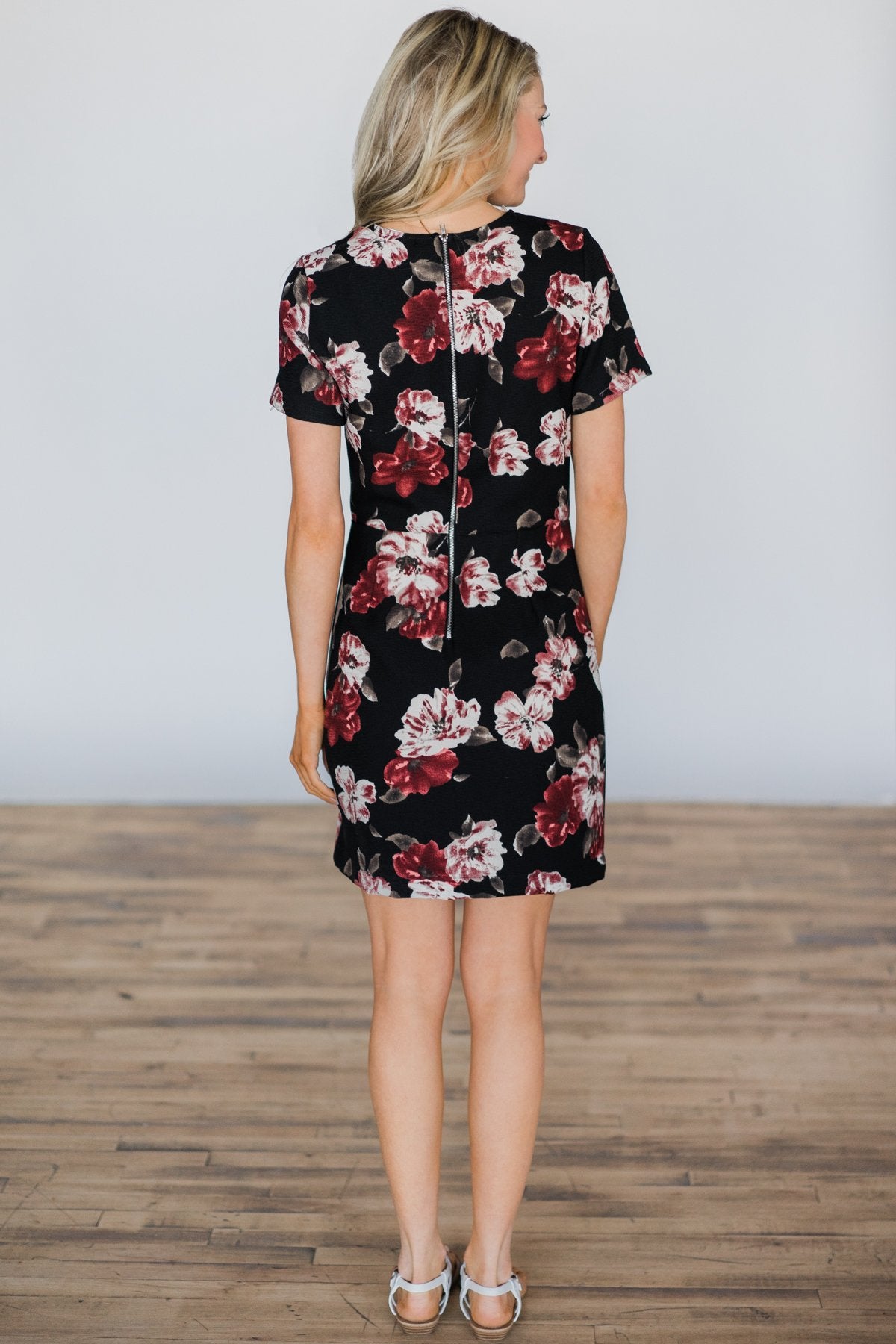 Blooming at Midnight Floral Dress