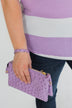 Spotted Crossbody Handbag- Lavender