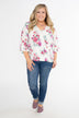 Floral Affection Wrap Blouse- Ivory