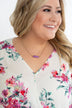 Rectangle Pendant Necklace- Lilac