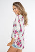 Floral Affection Wrap Blouse- Ivory