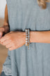 Pulse Perk- Stone Beaded Bracelet Set- Smoke