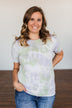 You Are My Only Tie Dye Top- Lavender, Green, & Ivory