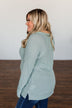 There You Go Again Thermal Notch Top- Dusty Sage