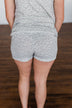 Born Wild Leopard Lounge Shorts- Light Grey