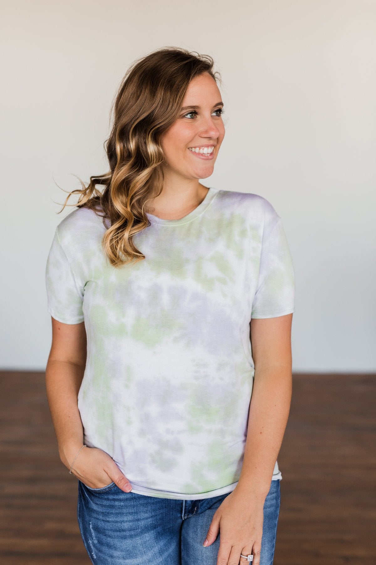 You Are My Only Tie Dye Top- Lavender, Green, & Ivory