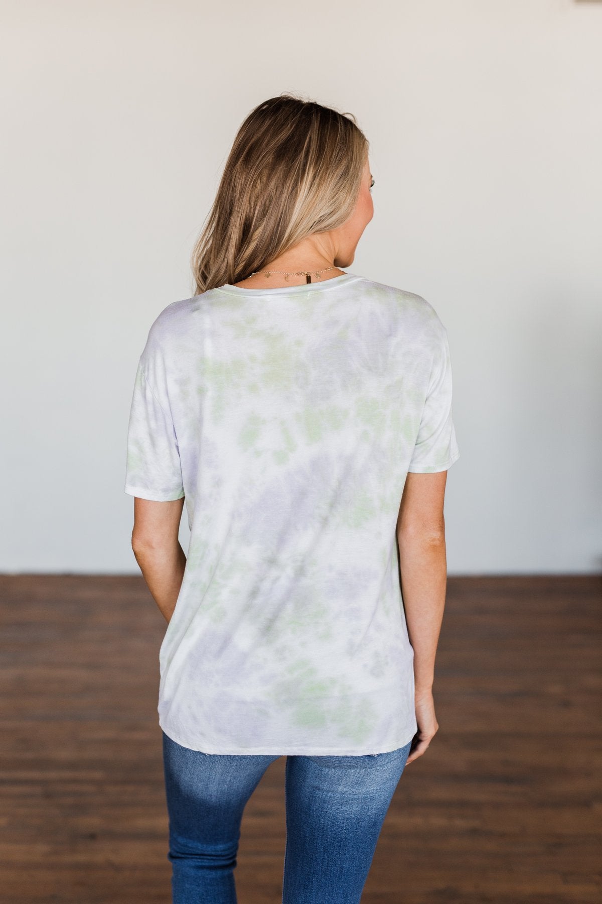 You Are My Only Tie Dye Top- Lavender, Green, & Ivory