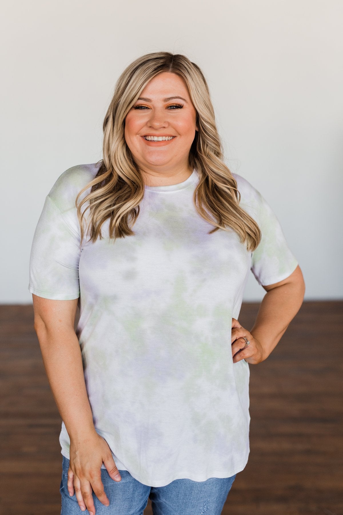 You Are My Only Tie Dye Top- Lavender, Green, & Ivory