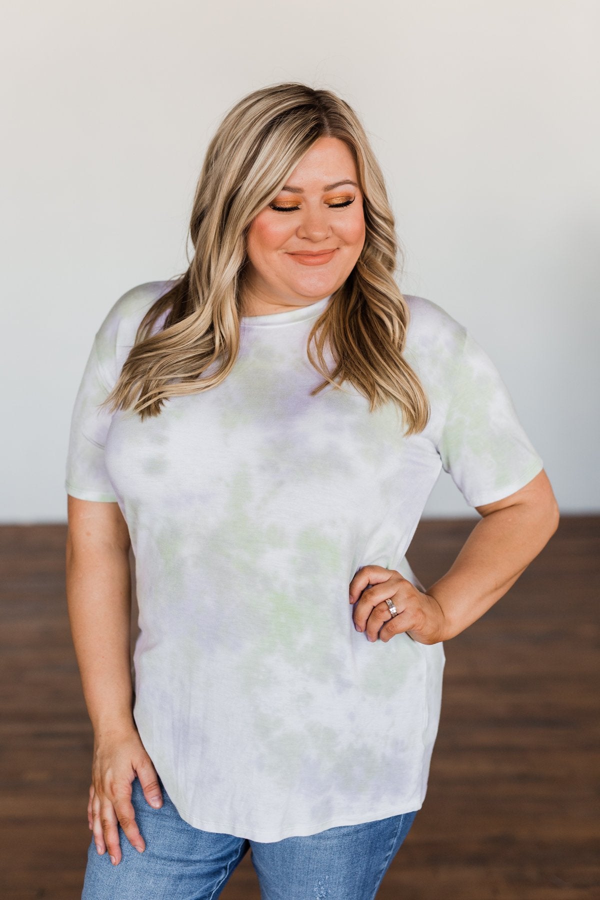 You Are My Only Tie Dye Top- Lavender, Green, & Ivory
