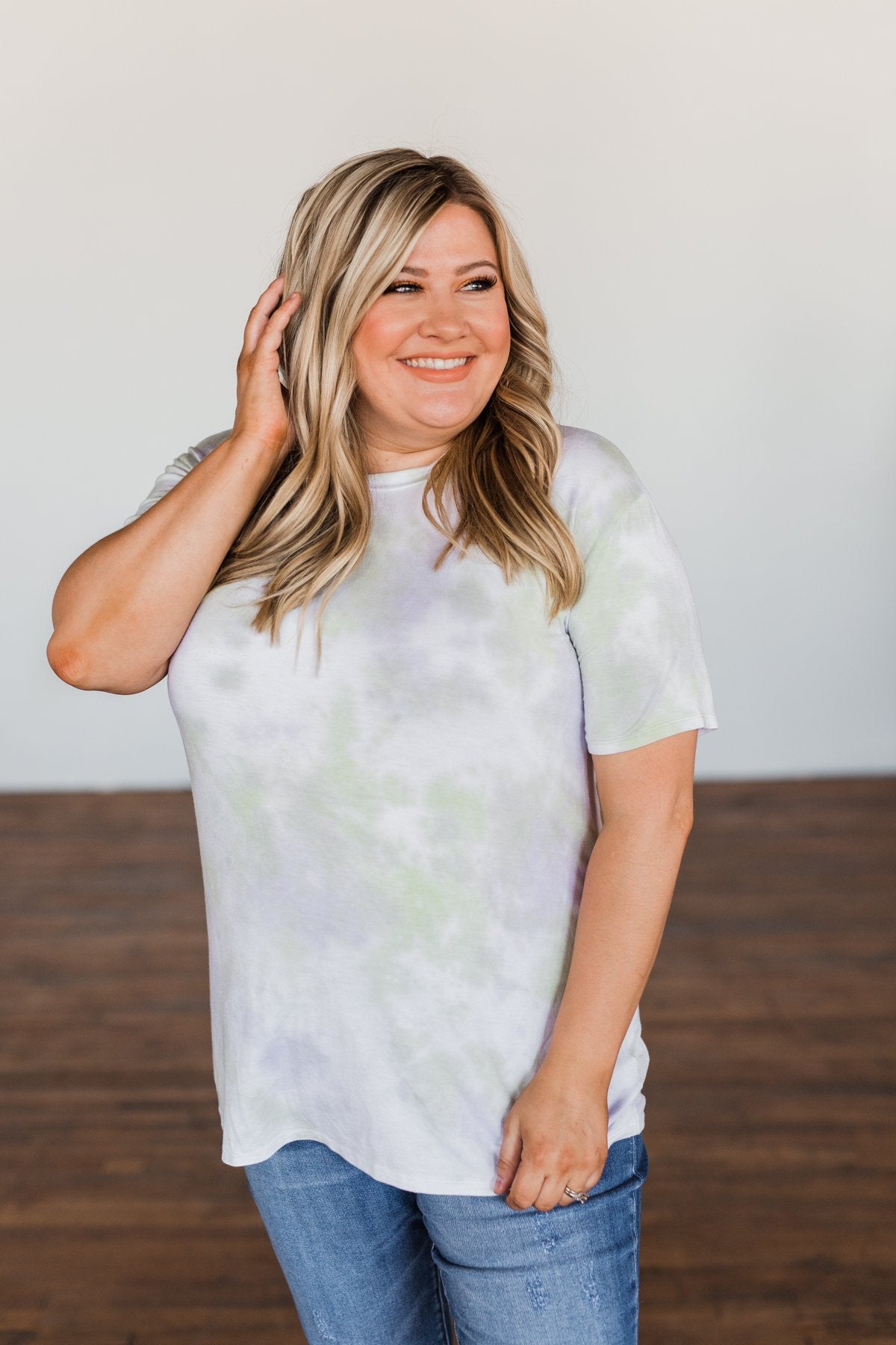 You Are My Only Tie Dye Top- Lavender, Green, & Ivory