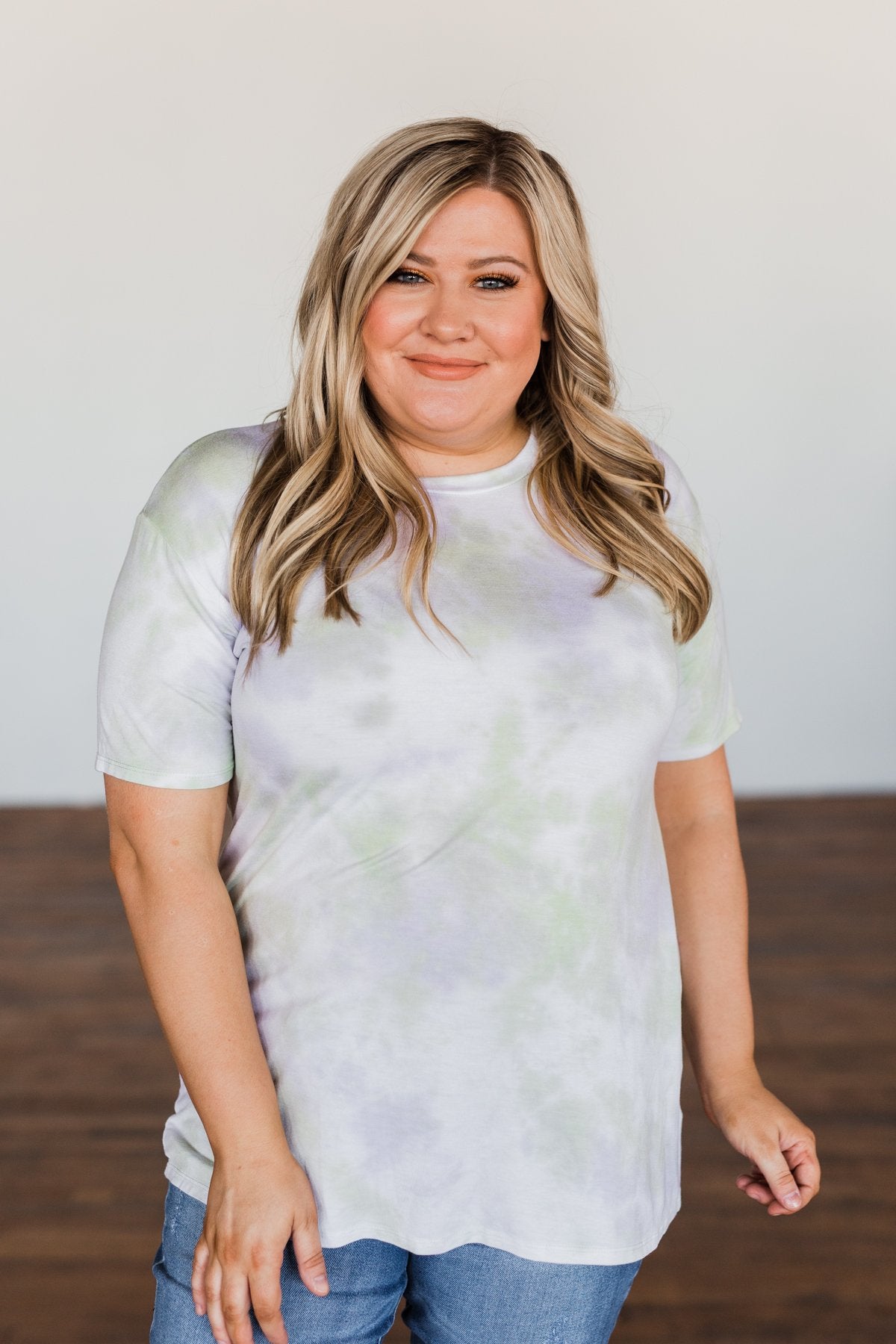 You Are My Only Tie Dye Top- Lavender, Green, & Ivory