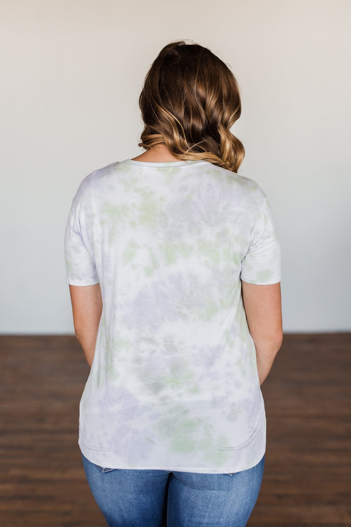 You Are My Only Tie Dye Top- Lavender, Green, & Ivory
