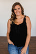 Take A Stand Crochet Tank Top- Black