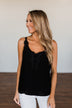 Take A Stand Crochet Tank Top- Black