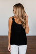 Take A Stand Crochet Tank Top- Black
