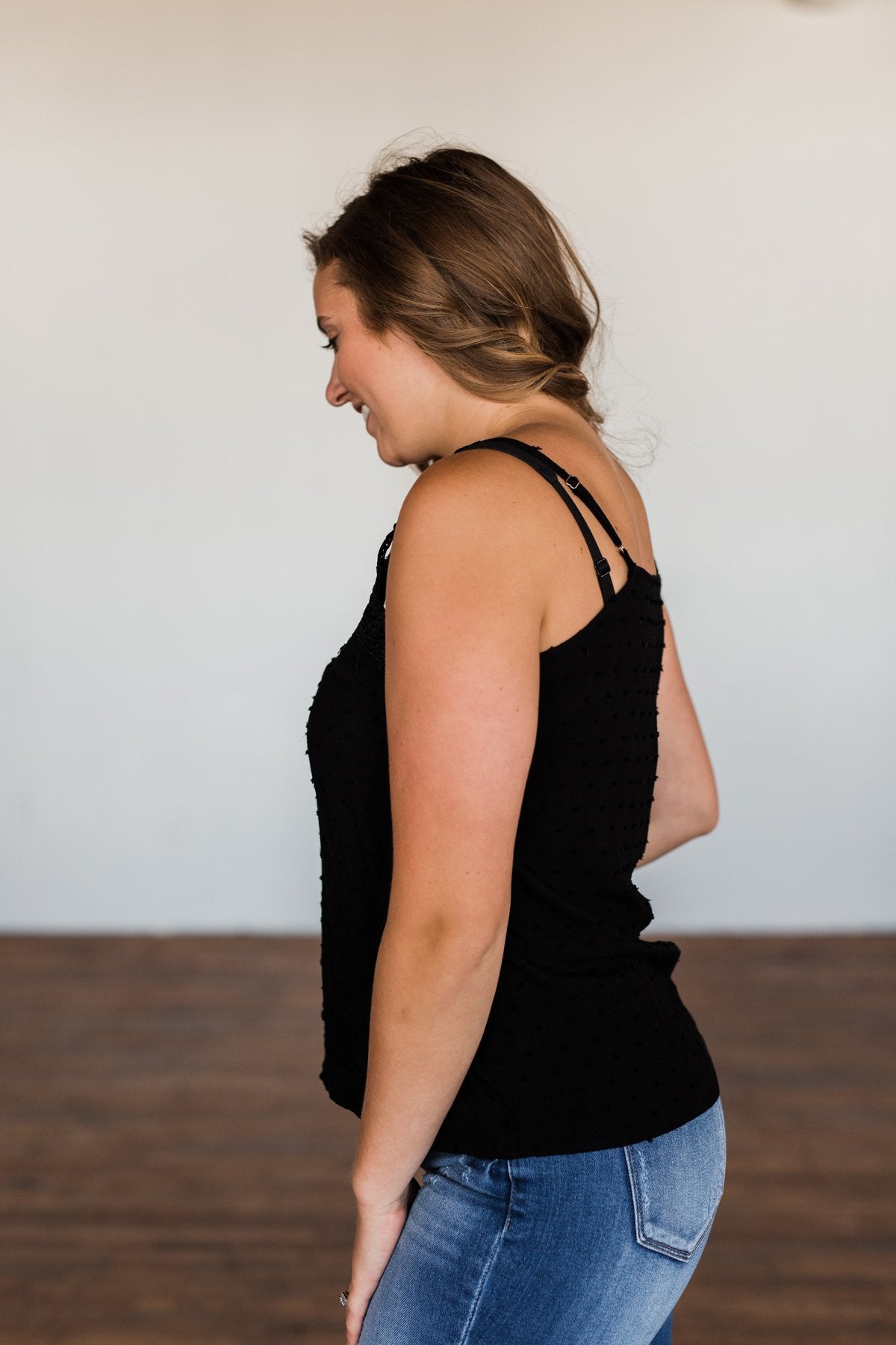 Take A Stand Crochet Tank Top- Black