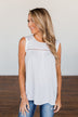 Something Like That Sleeveless Blouse- White