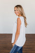 Something Like That Sleeveless Blouse- White