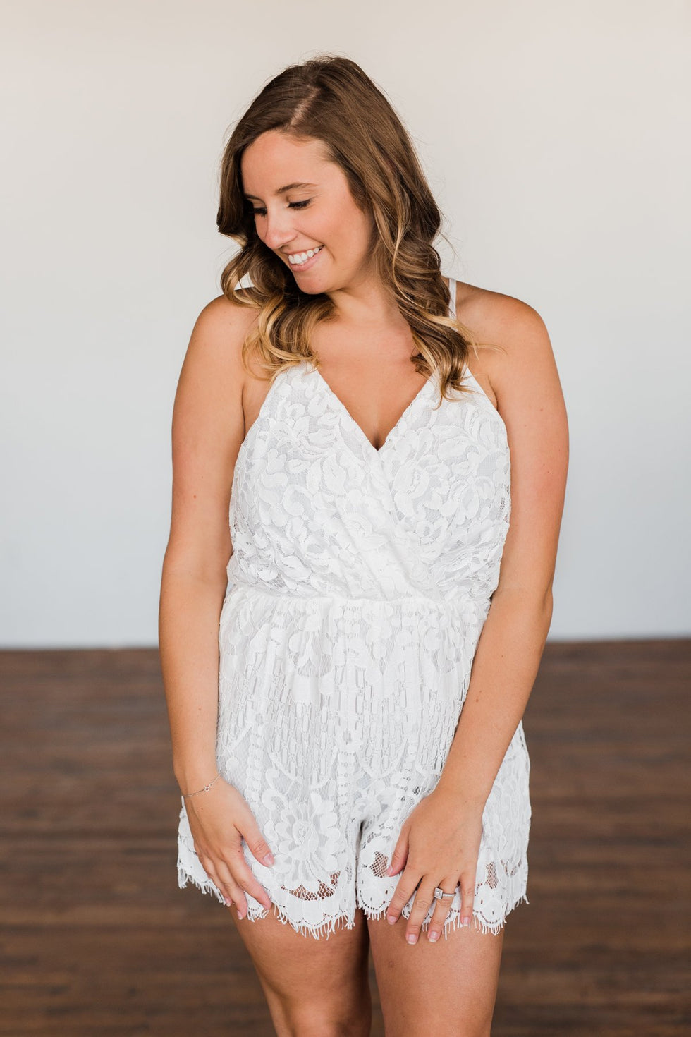 Ivory lace  Romper Pam by Katie Rose