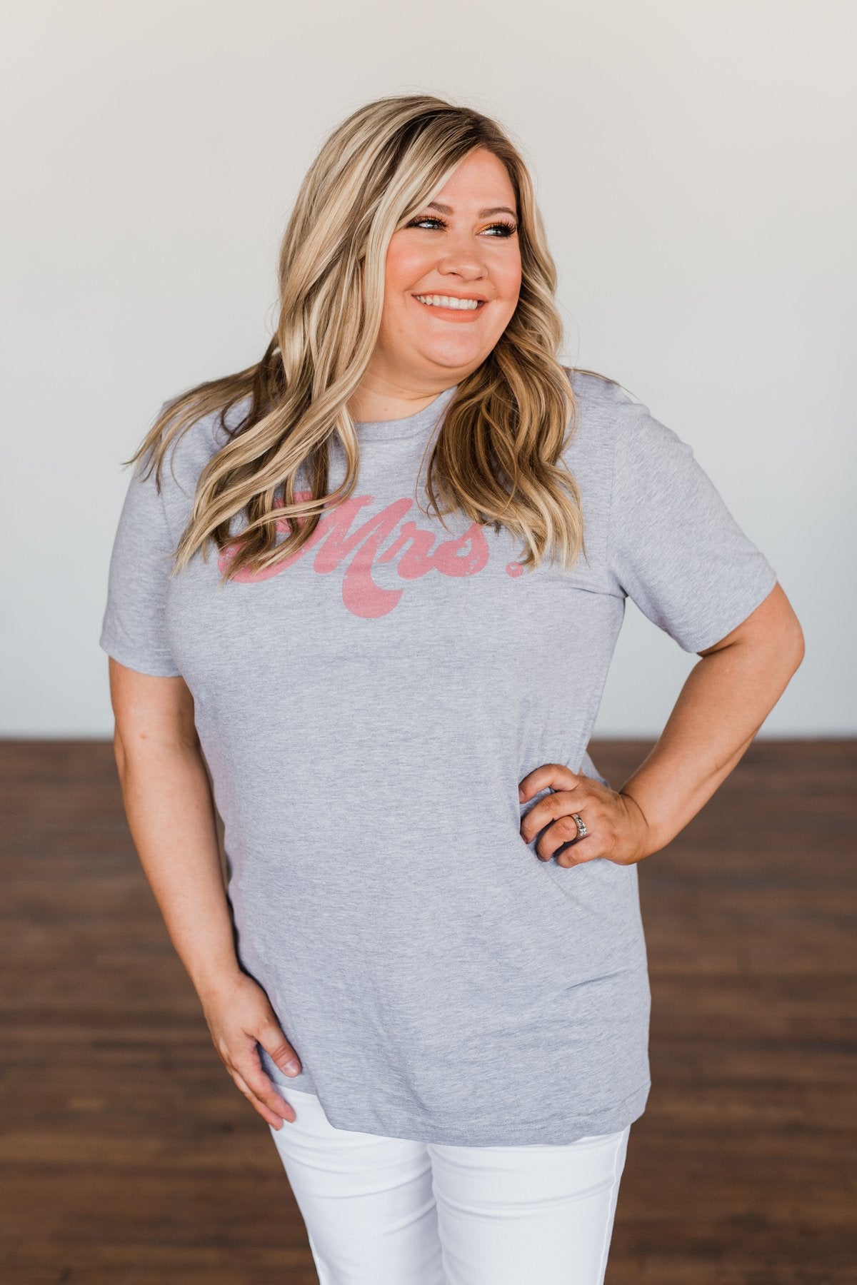 "Mrs." Graphic Tee- Grey