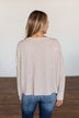 Coming Home To You Knit Button Top- Oatmeal