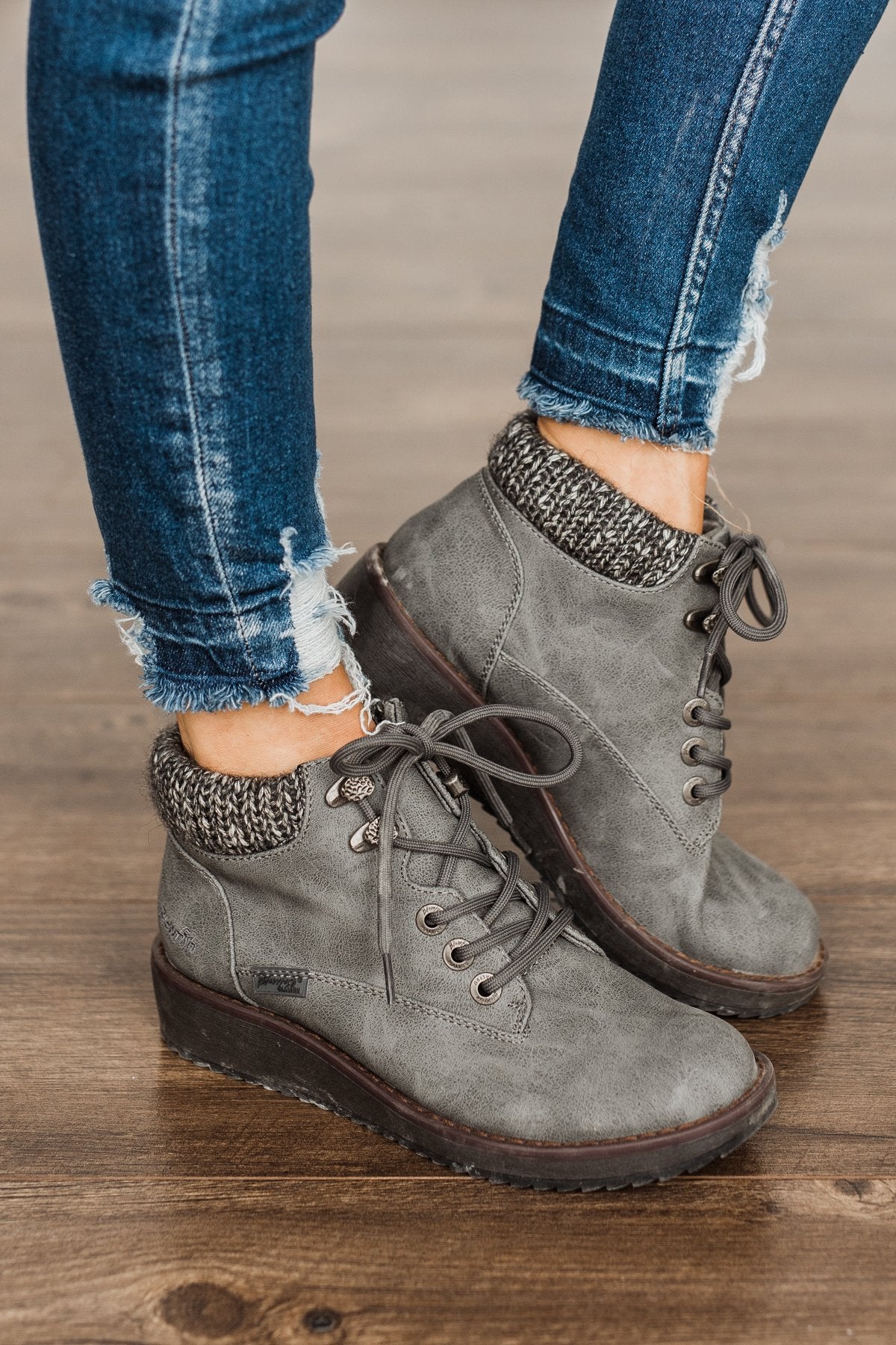 Blowfish Comet Booties Grey The Pulse Boutique
