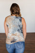 Admit My Love Tie Dye Tank Top- Charcoal, Tan, & Deep Navy
